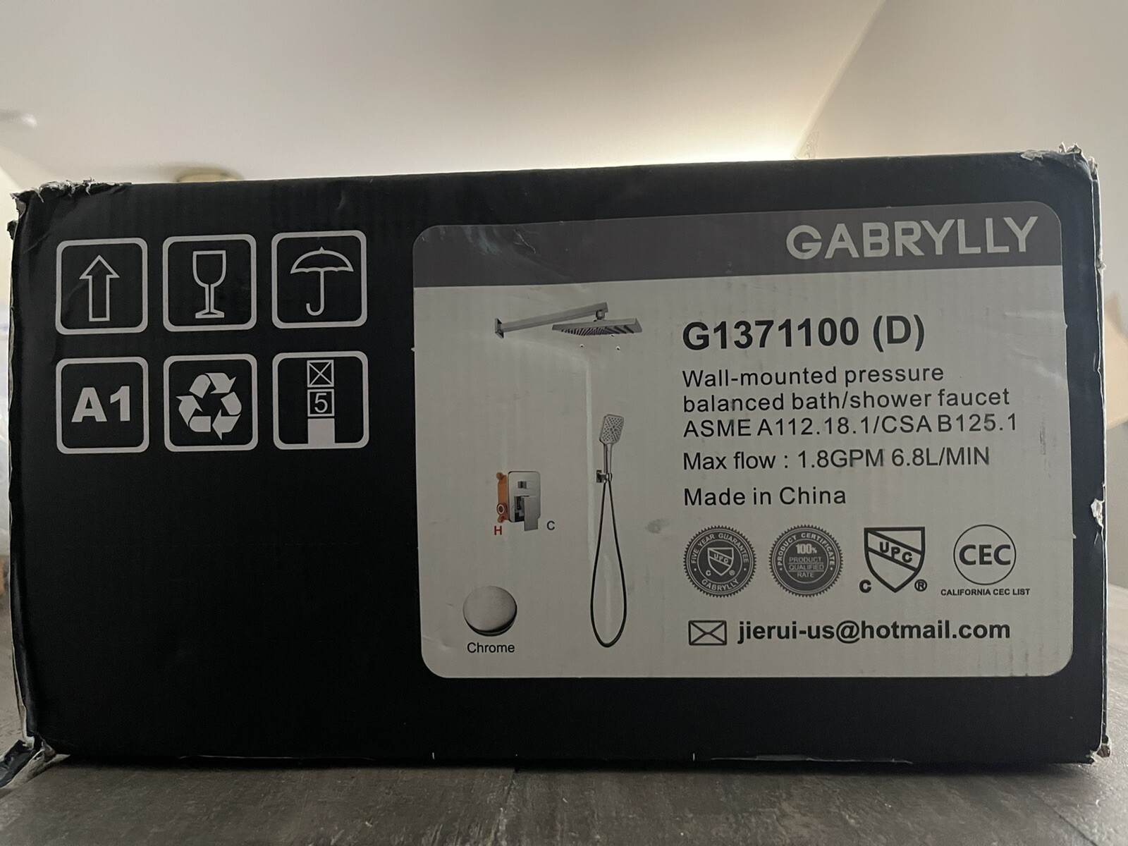 Gabrylly 10” High Pressure Rain Shower Head w/ Handheld Shower System #G1371100D