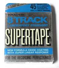 NEW Realistic Supertape 8 Track Blank Tape 45 Minutes SEALED Radio Shack VTG