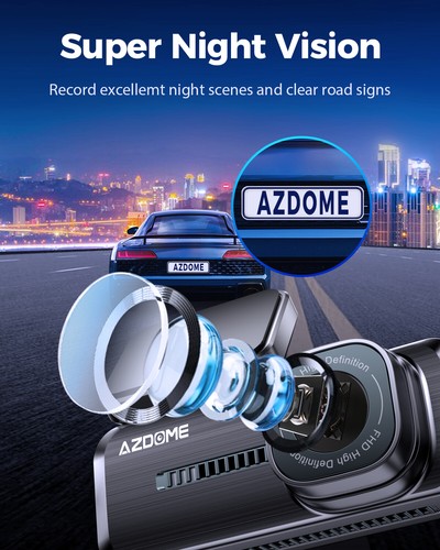 AZDOME M200 1080P Dash Cam WiFi Night Vision G-Sensor Park Mode & Hardwire Kit - Picture 9 of 13
