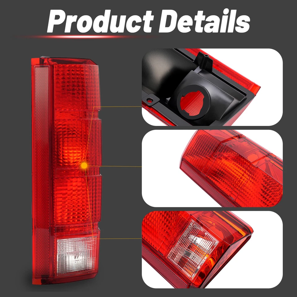 HECASA Tail Lights For Ford F-150 F-250 F-350 Bronco 1980-1986 F-100 1980-1983 - Image 2 of 4