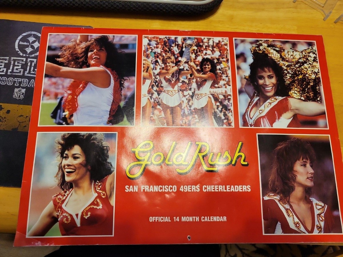 1990-91 GOLD RUSH SIGNED CALENDAR SAN FRANCISCO 49ERS CHEERLEADERS