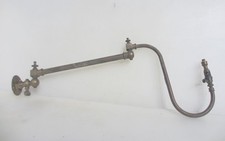 Large Victorian Brass Gas Wall Light Sconce Lamp Antique Old Vintage Adjustable