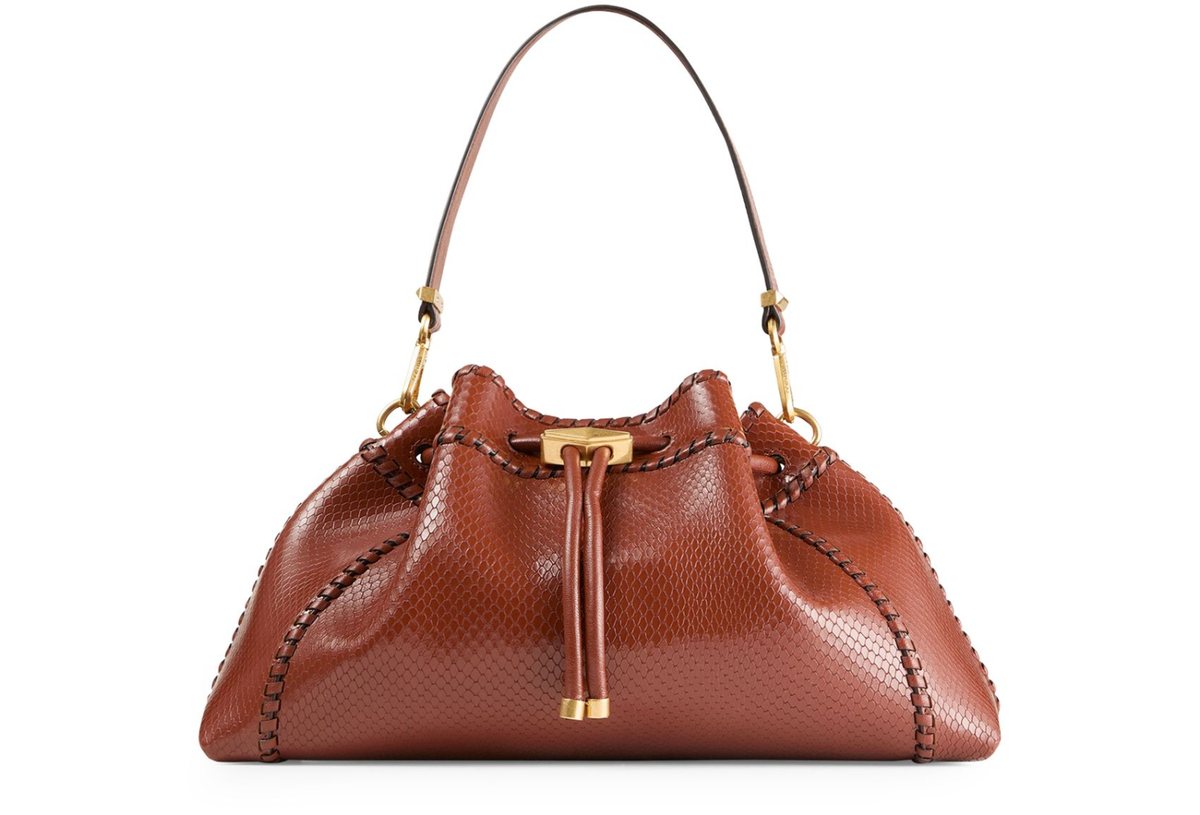 JIMMY CHOO Cinch Medium Brown Shoulder Bag New & Authentic | eBay