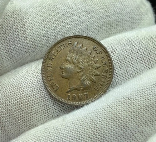 1907 Indian Head Cent Choice Extremely Fine XF+ Coin C418