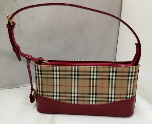 BURBERRY One-Shoulder Bag, Canvas x Leather #CB