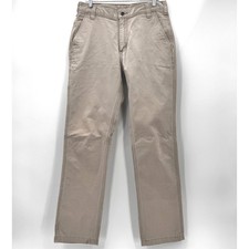Carhartt Work Pants Men 32x34 Khaki Tan Relaxed Fit Double Knee Cotton Twill