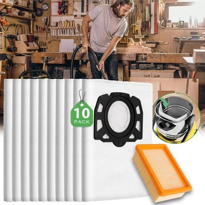 Kärcher Ersatzfilterbeutel KFI 487 10er Set mit Flachfaltenfilter kompatibel