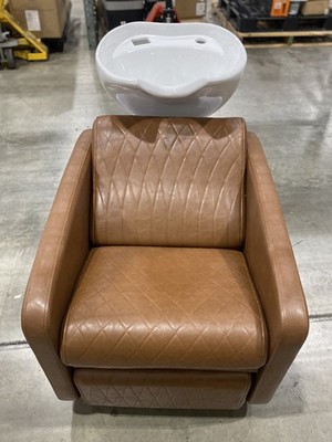 Comfort Plus Salon Backwash Shampoo Chair In Hazelnut