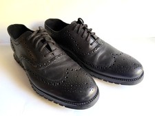 mens size 11M Cole Haan zerogrand 0's black wingtip oxford leather shoes