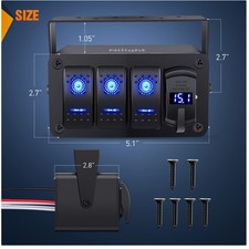 12V 24V DC Switch Panel with Voltmeter for Car Trucks Boats