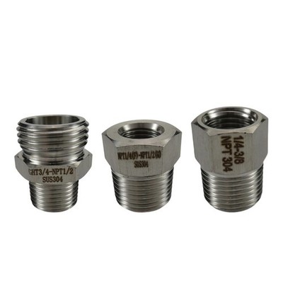 304 SS Gartenschlauch Adapter 2 Stück geschmiedet Reduzierstück Sechskant Buch