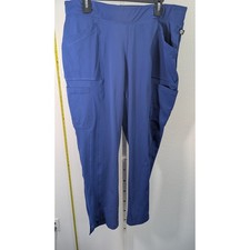 Urbane Impulse Womens XLG Blue Scrub Pants Cargo Stretch Contemporary Fit XL