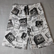 Minecraft - Kid Boys - Gray/Black - Long Shorts - Size 12