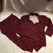 Cotton comfortable two pieces plaid pajamas set unisex 4 bass pro cabelas set