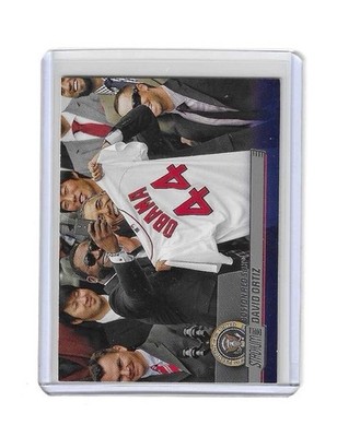 2014 Topps Stadium Club David Ortiz Barack Obama #182