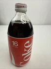 Vintage Coke Glass Bottle 16 OZ With Styrofoam Label & Twist Off Cap