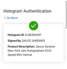 Sauce Gardner Signed New York Jets Mini Football Helmet AUTO Fanatics — photo 7