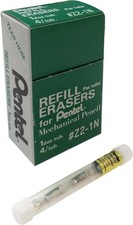 Refill Eraser for Mechanical Pencils, White, 12 Tubes, 4 Erasers Per Tube