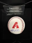 Corbin Carroll Autographed MLB Baseball Diamondbacks Logo Fanatics Under Wraps