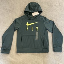 Kids Youth NIKE Therma Fit Teal Neon Pullover Hoodie Sweatshirt Size M NWT