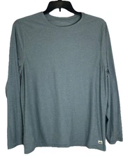 Vuori Long Sleeve Shirt Mens Size Large Strato Tech Tee Gray Green