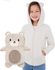 Cubcoats Kids 2 in 1 Full-Zip Hoodie  Plush Toy Bori the Bear Size 8