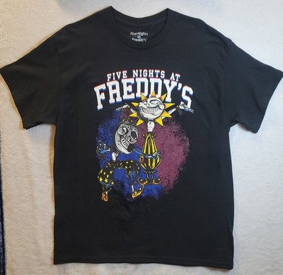Five Nights at Freddy's Security Breach Sun Moon Unisex Graphic Tee Size L