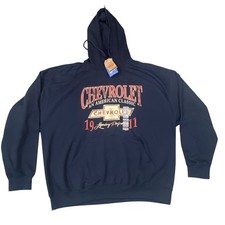 Tee Luv Chevrolet An American Classic Navy Blue Hoodie Mens 2XL NWT GM Licensed