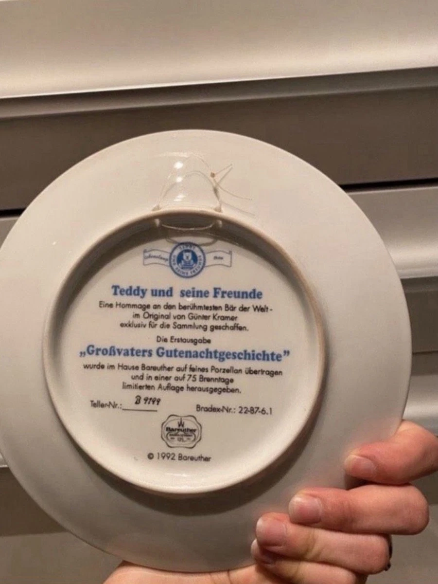 Wandteller Teddy und Seine Freunde Weimar Erstausgabe Sammler Günter Kramer Rar