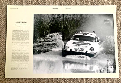 PORSCHE 911 DAKAR 4x4 - RAHMEN SAMMLERSTÜCK OLDTIMER RALLYE AUTO POSTER BILD