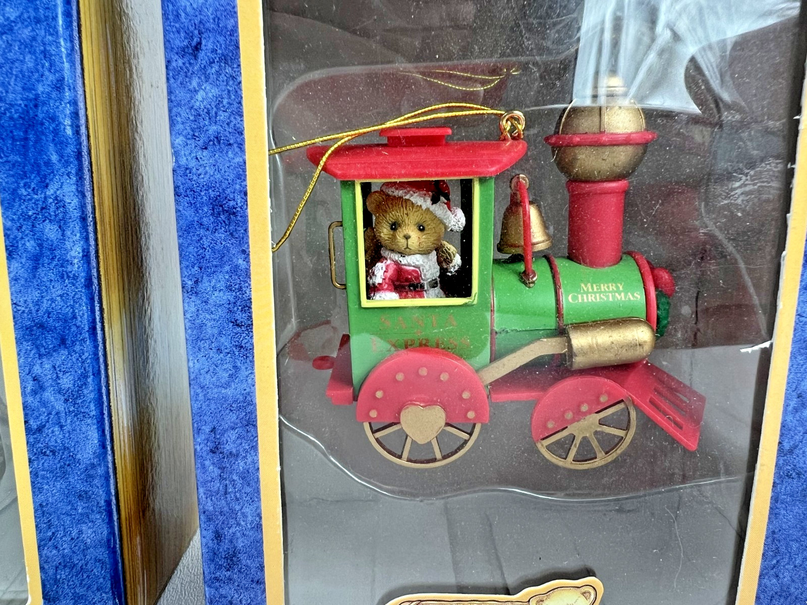 1998 Vintage Enesco Cherished Teddies Christmas Holiday Ornaments Lot of 4