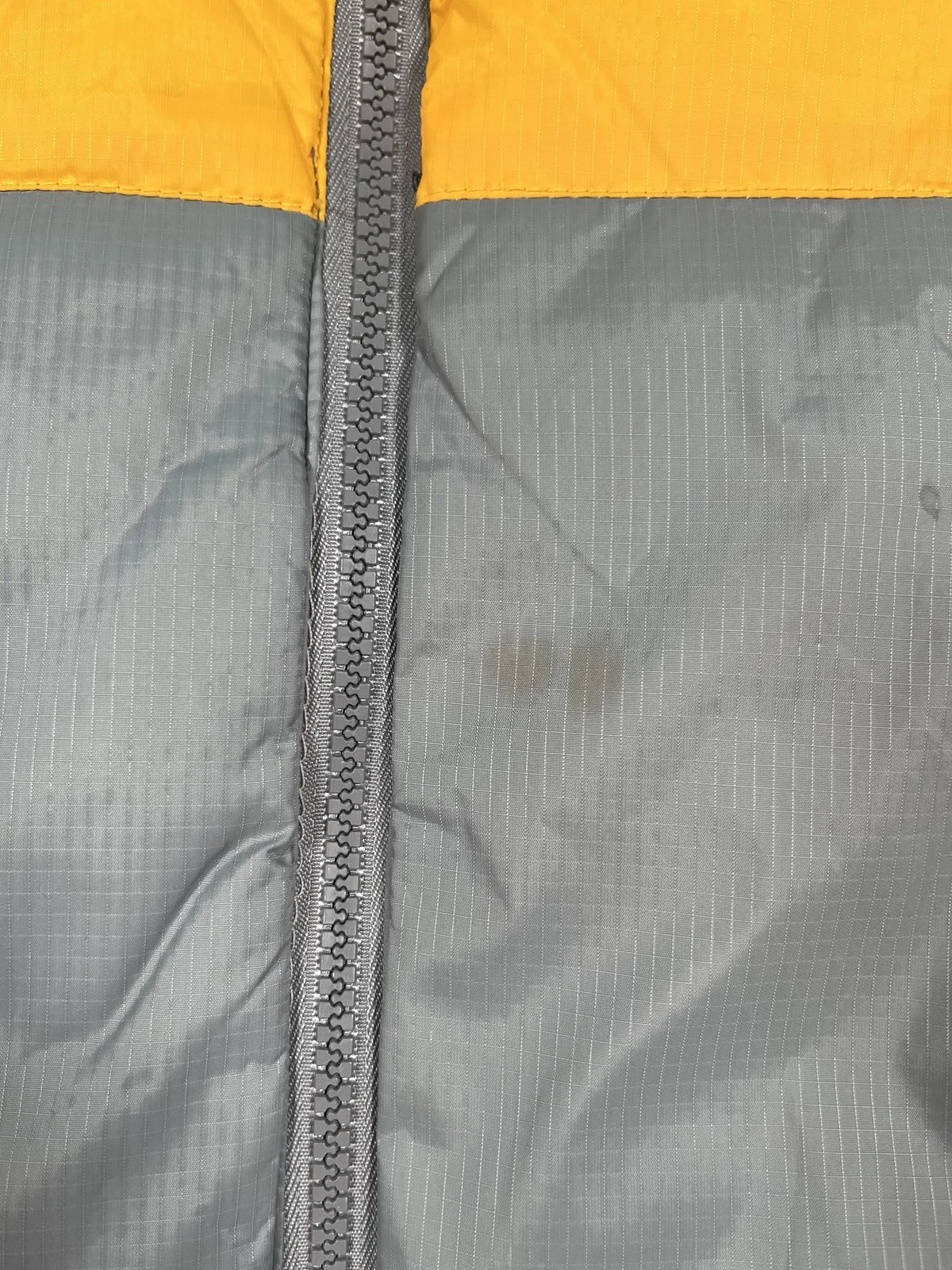 Starter Jacket Mens XL Gray Yellow Down Puffer Insulated Winter Zip STM1183NC image 5