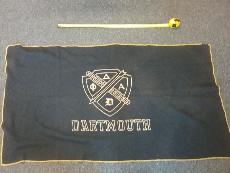 Vintage Dartmouth College Phi Delta Alpha Fraternity Wool Blanket HTF RARE VGC
