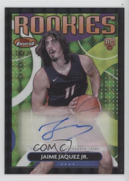 2023 Finest Rookie Black Geometric Refractor 18/25 Jaime Jaquez Jr Auto RC 0m89