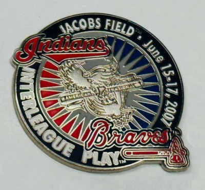 Cleveland Indians vs Atlanta Braves Interleague Play Pin June 15-16-17 2007  c13
