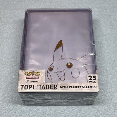 best penny sleeves and top loaders for pokemon cards Pokemon Gold Pikachu Toploaders + Penny Sleeves 25 Pack Ultra PRO New  Official