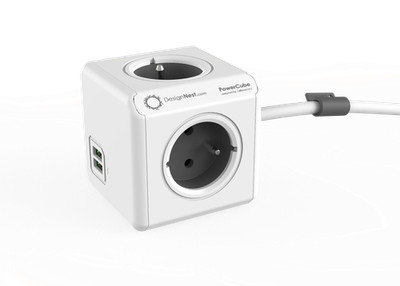 PowerCube USB-Verlängerungskabel 1,5 m - Grau