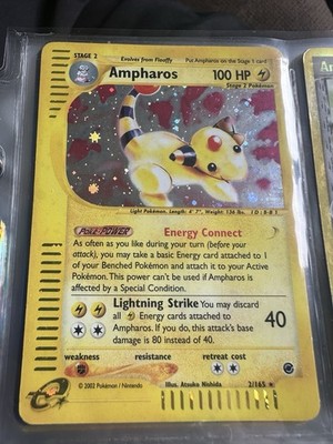 Pokmon Ampharos 002/165 Expedition Base Set Holo Rare Stage 2 100 HP  English | eBay