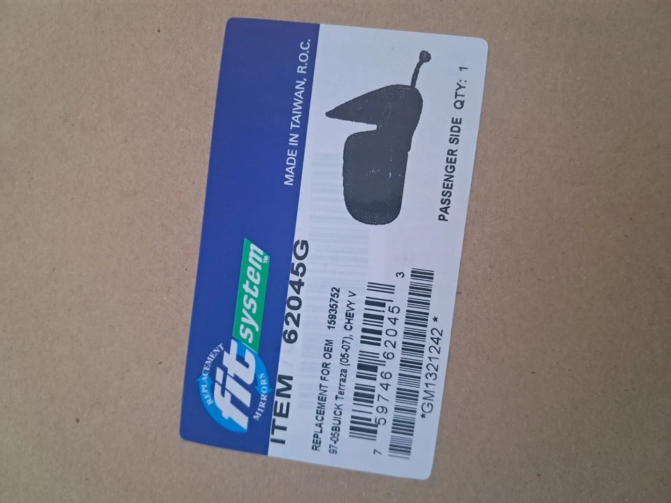 97-05 Buick Terraza Passenger Right Door Side View Mirror Power K Source 62045G - Image 4 of 4