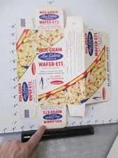 LANGENDORF Wafer-ets low calorie cracker food packaging box 1950s Seattle WA #1