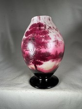 Vase Delatte Nancy à décor « Paysage Montagne » Art Nouveau Galle