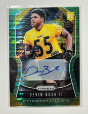 DEVIN BUSH 2019 Panini Prizm Neon Green Pulsar Refractor Rookie Card RC Auto. rookie card picture