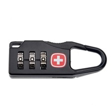 Resettable Durable 3 Digits Password Lock Black Combination Padlock