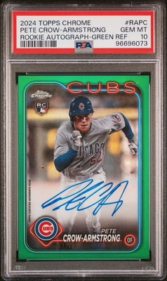 2024 Topps Chrome Pete Crow-Armstrong Rookie Auto RC Green 