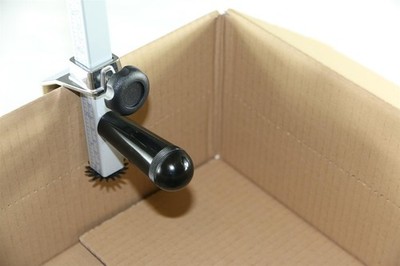 1 St. Kartonriller mit Skalierung, Kartonschneider, Faltkarton Höhe verkleinern