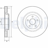 2X Bremsscheibe Delphi BG9213C FüR WK Cherokee WK2 Jeep 4 CRD 4X4 Flexfuel VVT