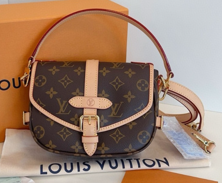 Louis Vuitton Monogram Saumer BB Saddle Shoulder Crossbody Bag for Women