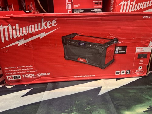 Milwaukee M18 Bluetooth Jobsite Radio 2952-20 Tool Only w/ AC Adapter