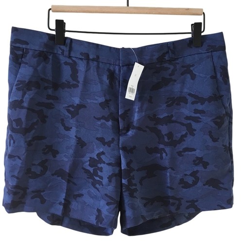 Banana Republic Blue Camo Shorts Womens size 12 New
