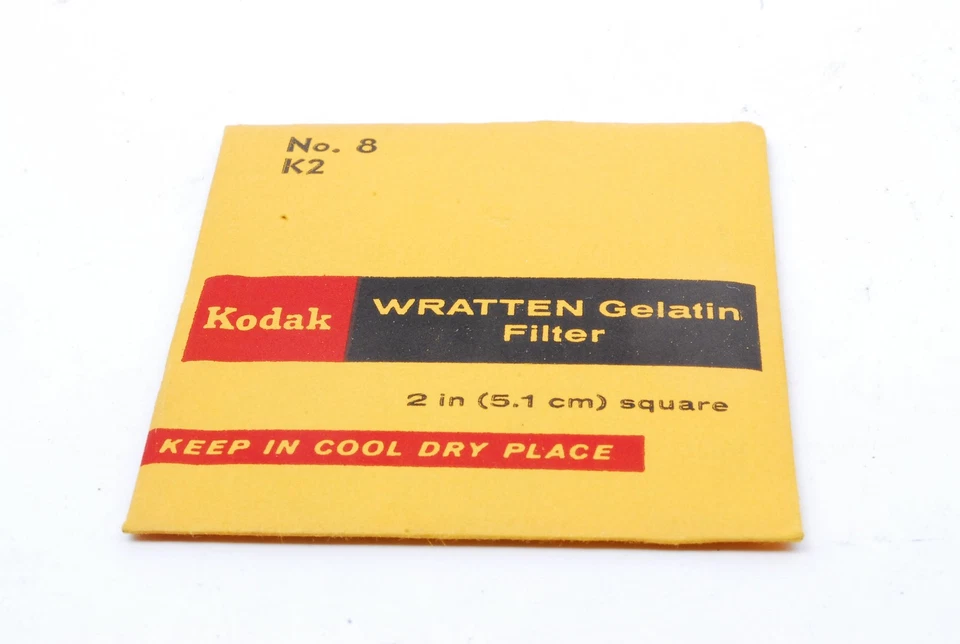 [Unused] Kodak Wratten No.8 K2 Yellow Filter 2in  (5.1cm) Square From JAPAN - Image 2 of 4